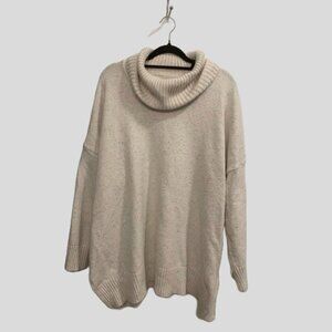 Nicole Miller New York Confetti Cream Turtleneck Sweater